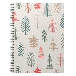 Christmas tree pattern notebook