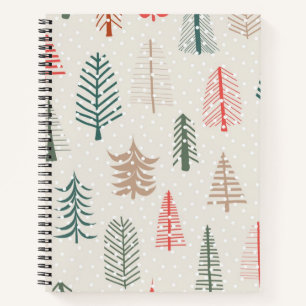 Christmas tree pattern notebook