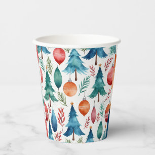 Christmas Tree Pattern Paper Cups