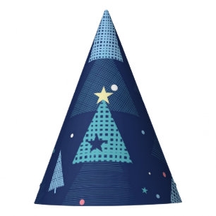 Christmas tree pattern party hat