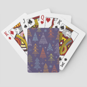 Christmas tree pattern playing cards