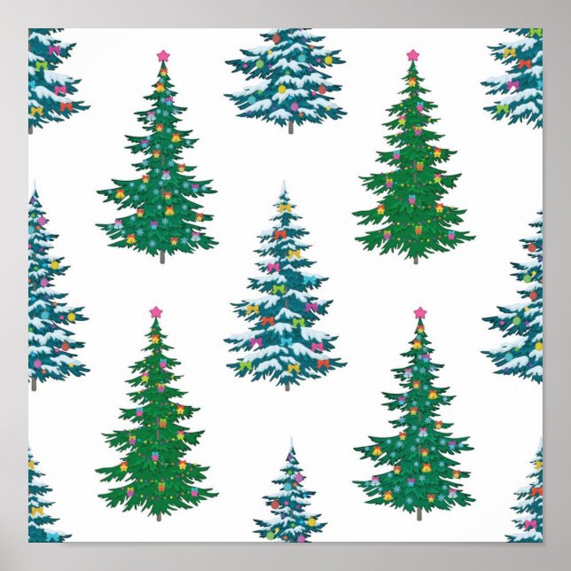 Christmas tree pattern poster (Front)