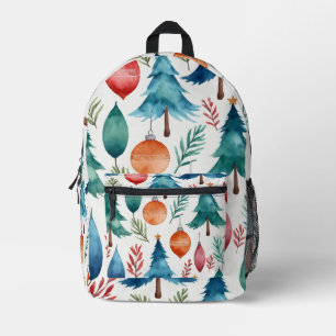 Christmas Tree Pattern Printed Backpack
