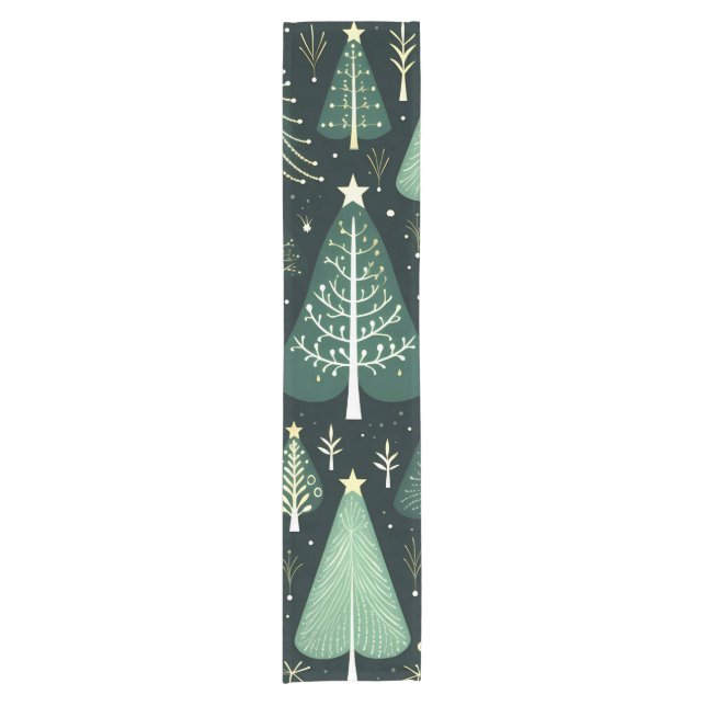 Christmas Tree Pattern Short Table Runner (Front)