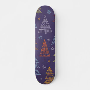 Christmas tree pattern skateboard