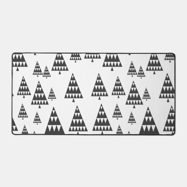 Christmas Tree Pattern Stylistic Holiday Desk Mat (Front)