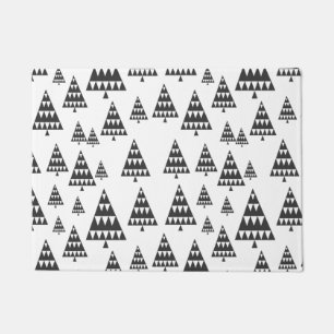 Christmas Tree Pattern Stylistic Holiday Doormat