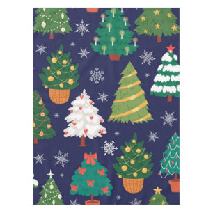 Christmas tree pattern tablecloth