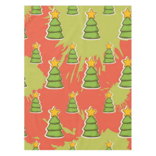 Christmas tree pattern tablecloth