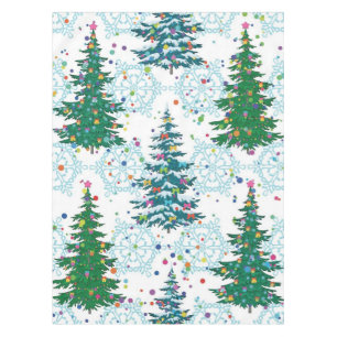 Christmas tree pattern tablecloth