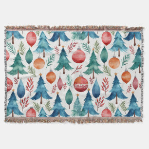 Christmas Tree Pattern Throw Blanket