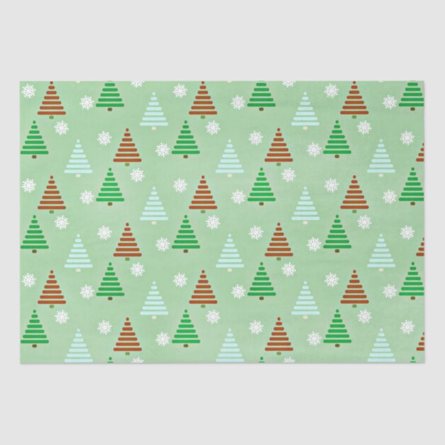 Christmas Tree Pattern Tissue Paper (Front)