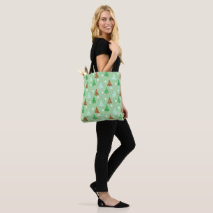Christmas Tree Pattern Tote Bag