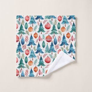 Christmas Tree Pattern Wash Cloth