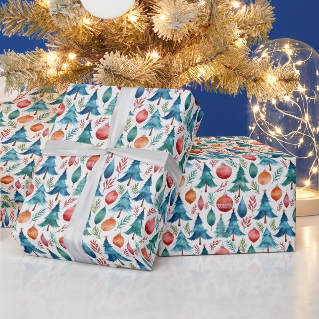 Christmas Tree Pattern Wrapping Paper (Holidays)
