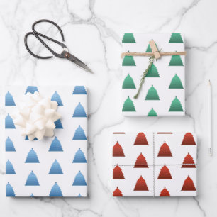 Christmas Tree Pattern Wrapping Paper Sheet