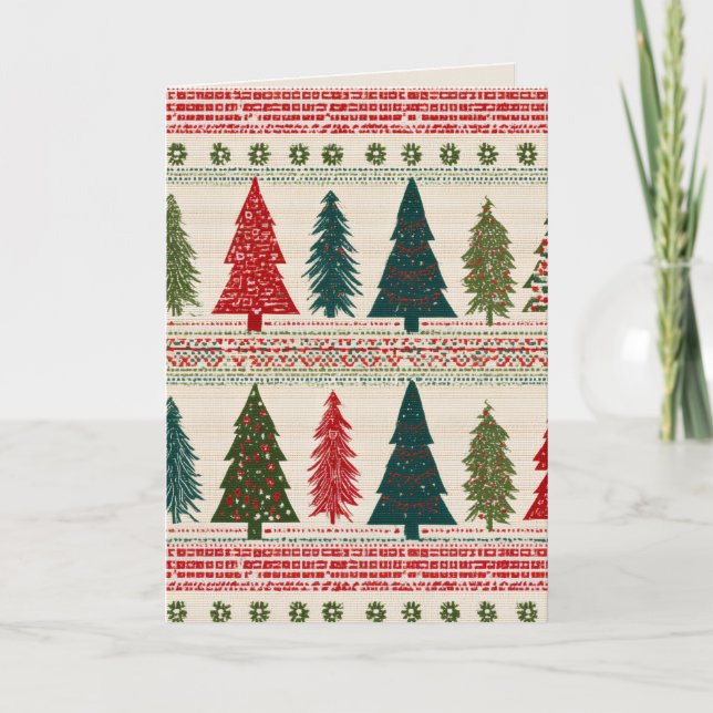 Christmas Tree Patterned Card (Front)
