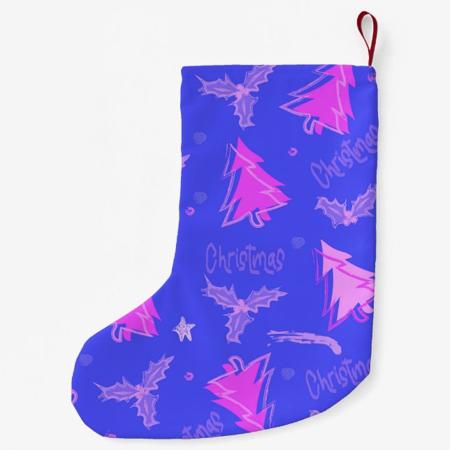 Christmas tree patterned Stoking Sock Double Sided (Back)