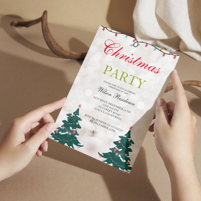 Christmas tree patterns invitation (Creator Uploaded)