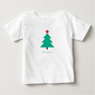 Christmas Tree Peace Love Joy Baby T-Shirt