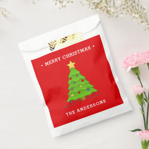 Christmas Tree Personalised Favour Bags