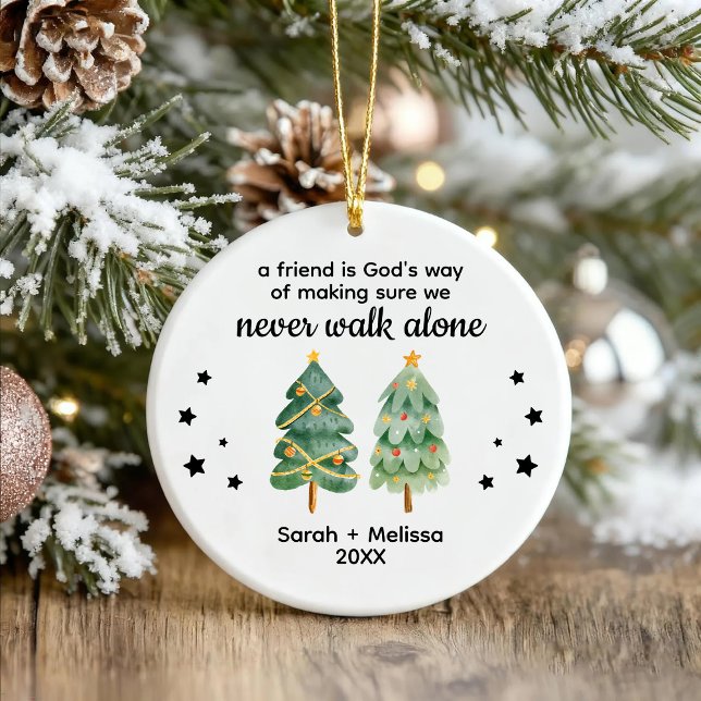 Christmas Tree Personalized Best Friend Name Ceramic Tree Decoration (Creator Uploaded)