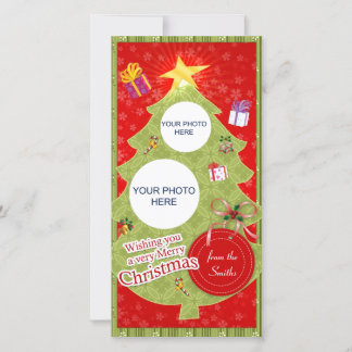 Christmas tree photo card