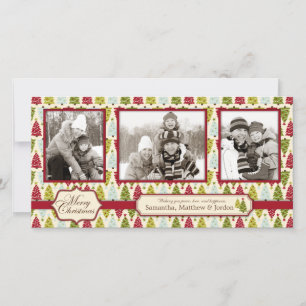 Christmas Tree Photo Card Trio
