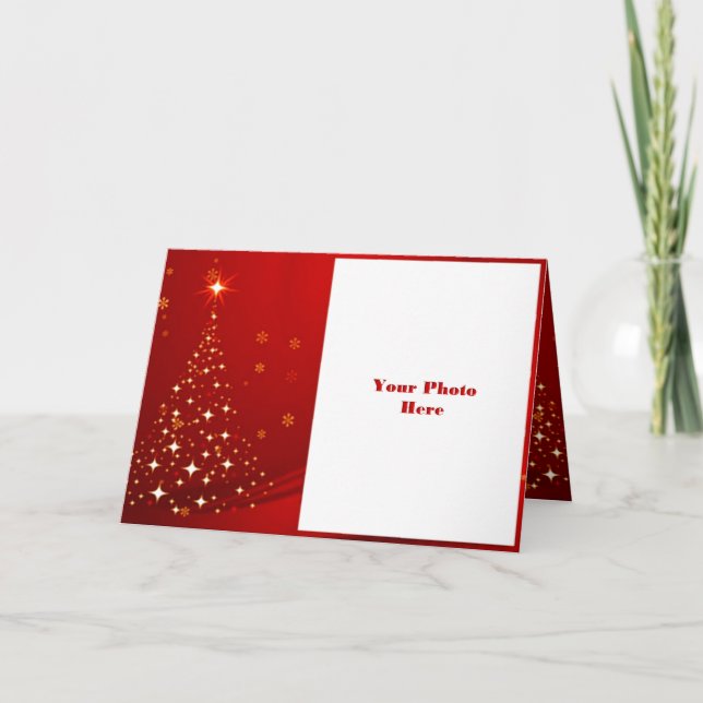 Christmas Tree Photo Frame Holiday Card (Front)