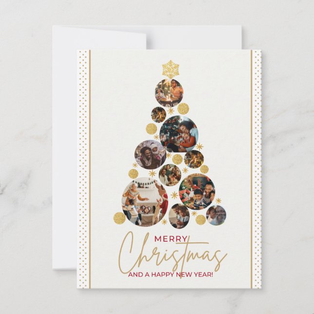 Christmas Tree Photo Holiday Card (Front)