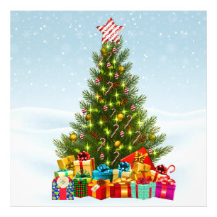 Christmas tree photo print