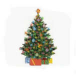 Christmas Tree Photo Sculpture Decoration<br><div class="desc">This 3D acrylic Christmas ornament of a decorated Christmas tree comes with a red ribbon for hanging. Final size is approximate and depends on cut-out size of image.</div>