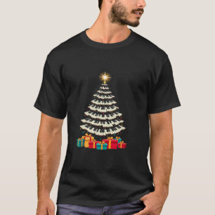 Christmas Tree Piano Keyboard Holiday Music Lover T-Shirt