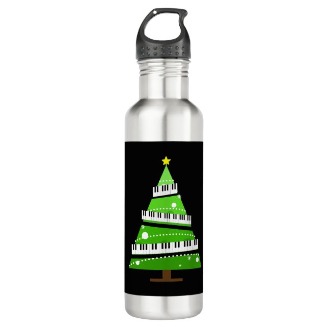 Christmas Tree Piano Teacher Gift 710 Ml Water Bottle (Front)