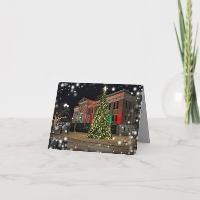 Christmas Tree Picture Folded Greeting Card (Front)