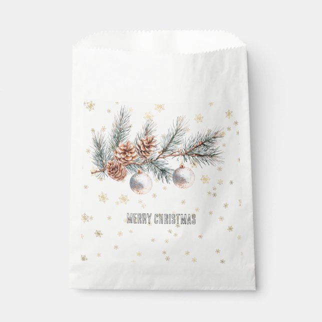 Christmas Tree Pine Cones Ornaments   Favour Bags (Front)