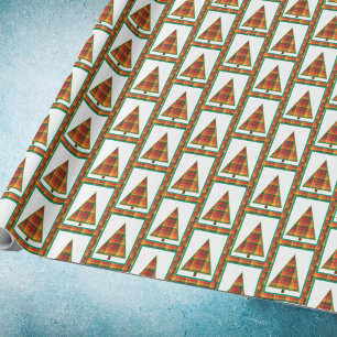 Christmas Tree Plaid Christmas Wrapping Paper