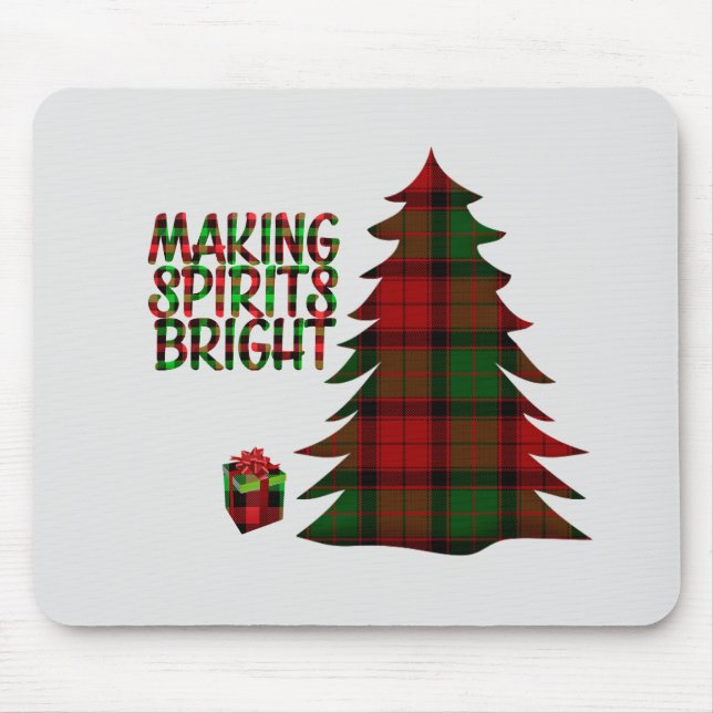 Christmas Tree Plaid         Mouse Mat (Front)