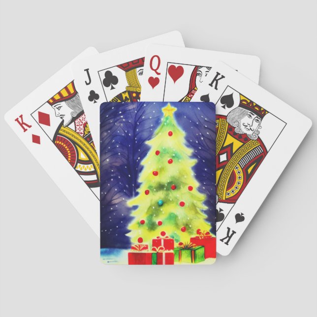 Christmas Tree Playing Cards (Back)