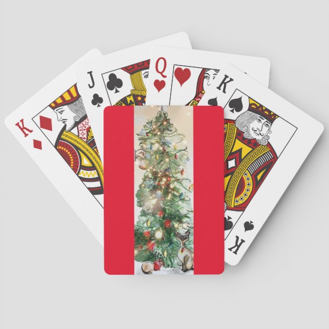 Christmas Tree Playing Cards (Back)