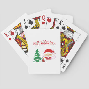 Christmas tree playing cards