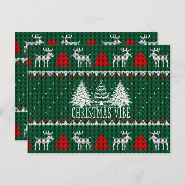 christmas tree post card for christmas joy  (Front/Back)