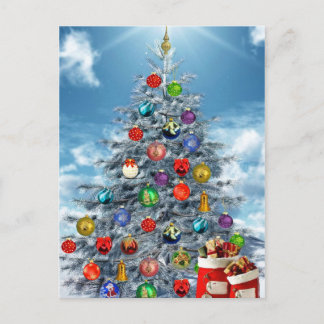 Christmas tree postcard