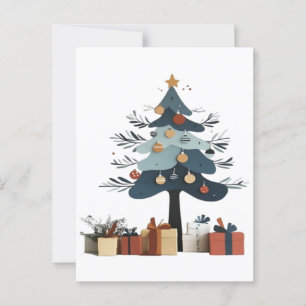 Christmas tree postcard
