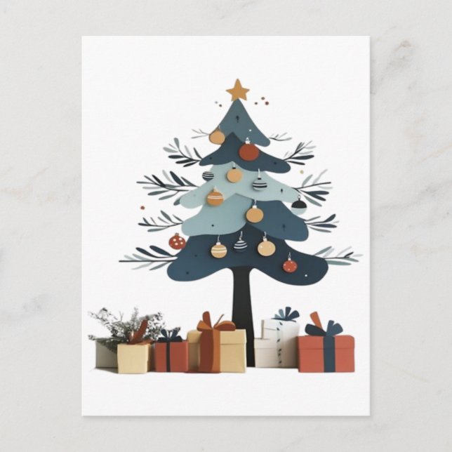Christmas tree  postcard (Front)