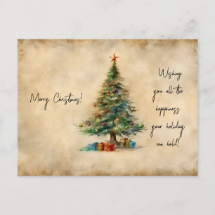 Christmas tree  postcard