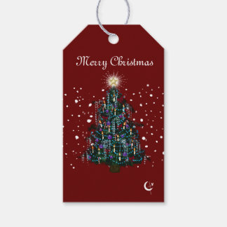 Christmas Tree Postcard  Gift Tags