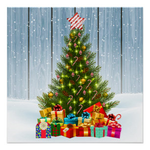 Christmas tree poster