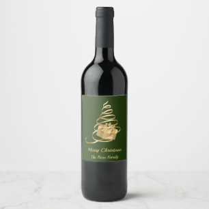 Christmas Tree Present Food and Beverage Label Set