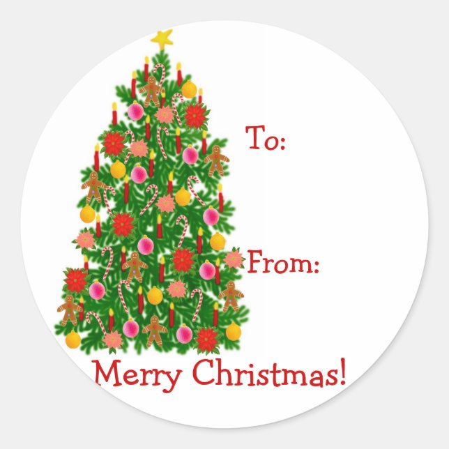 Christmas Tree Present Labels  (Front)